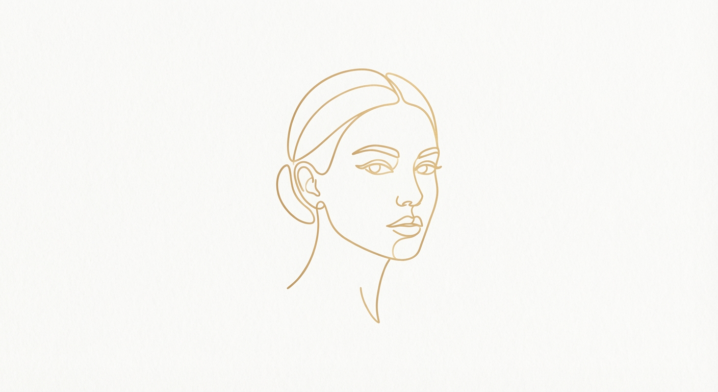 Illustration visage - soins esthétiques du visage