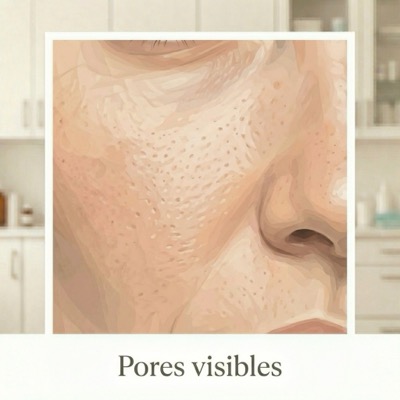 Pores visibles