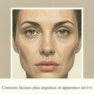 Contours faciaux anguleux